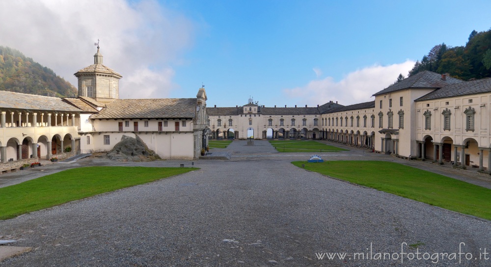 Biella (Italy) - Upper courtyard of the Sanctuary of Oropa